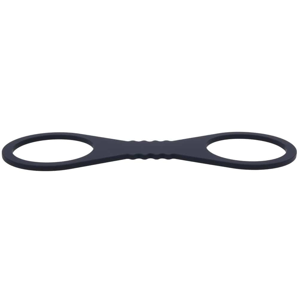 Sex & Mischief Shadow Large Silicone Cuffs - Black Large Restraints