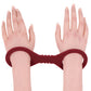 Sex & Mischief Enchanted Small Silicone Cuffs - Burgundy Small Restraints