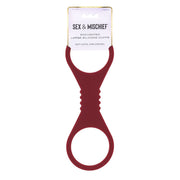 Sex & Mischief Enchanted Large Silicone Cuffs - Burgundy Large Restraints