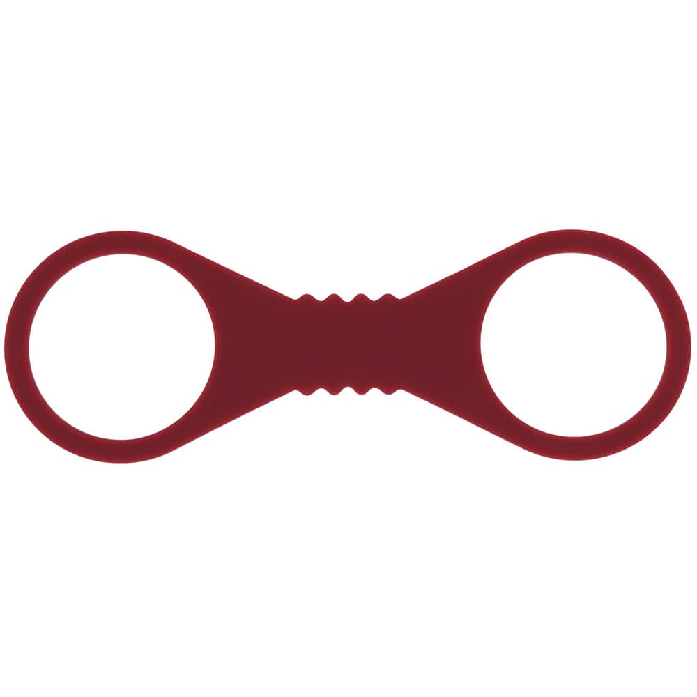 Sex & Mischief Enchanted Large Silicone Cuffs - Burgundy Large Restraints