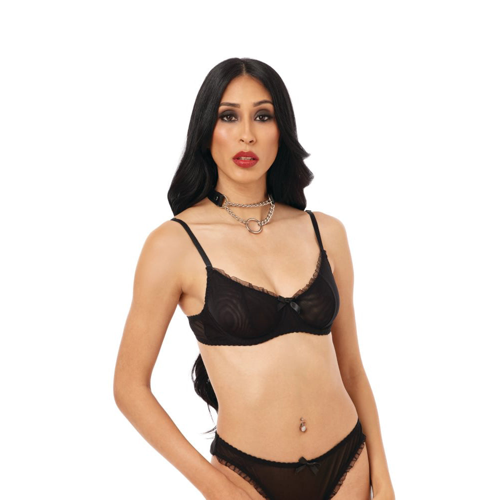 Shadow Day Collar: Elegant Black Faux Leather Accessory