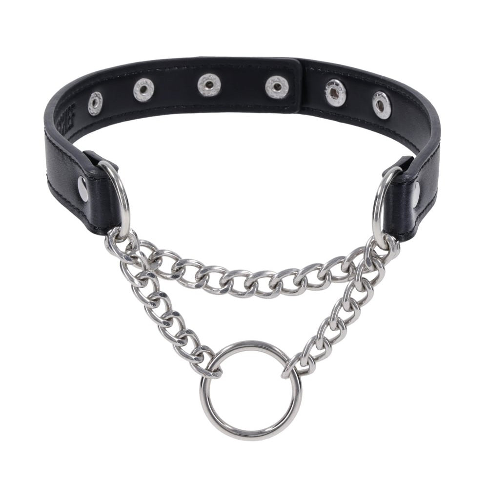 Shadow Day Collar: Elegant Black Faux Leather Accessory