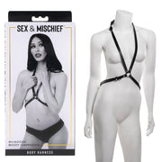 Shadow Body Harness: Chic Faux Leather Fashion Statement