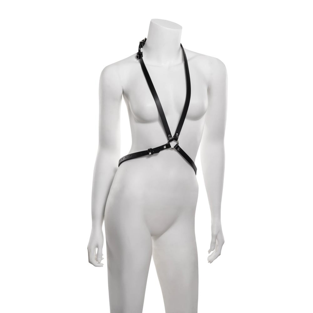 Shadow Body Harness: Chic Faux Leather Fashion Statement