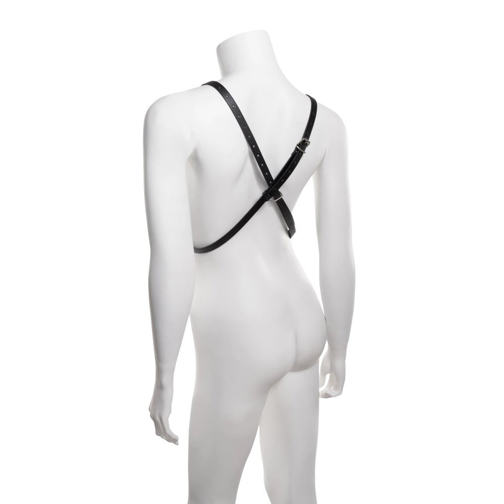 Shadow Body Harness: Chic Faux Leather Fashion Statement