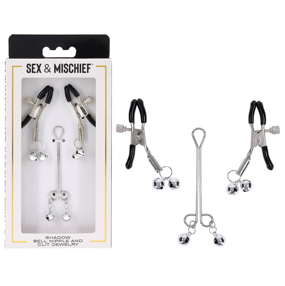 Provocative Shadow Bell Nipple & Clit Jewelry Set