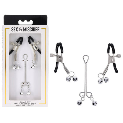 Provocative Shadow Bell Nipple & Clit Jewelry Set
