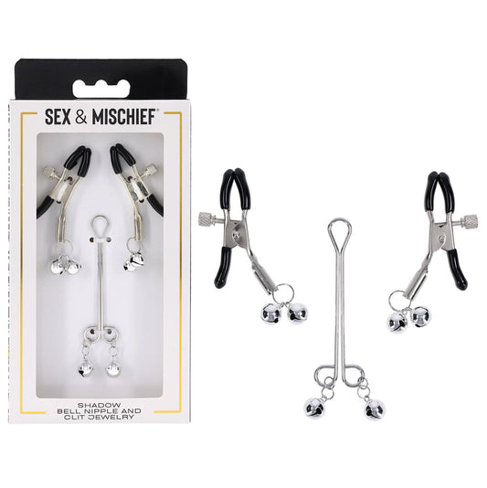 Provocative Shadow Bell Nipple & Clit Jewelry Set