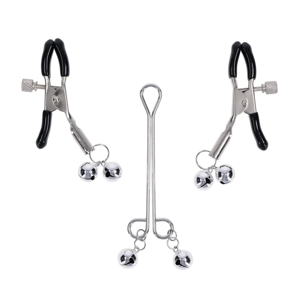 Provocative Shadow Bell Nipple & Clit Jewelry Set