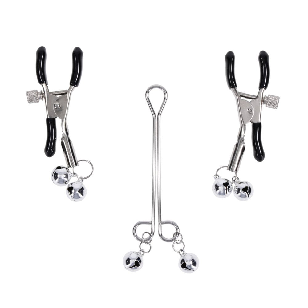 Provocative Shadow Bell Nipple & Clit Jewelry Set