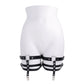 Seductive Black Faux Leather Garters with O-Ring
