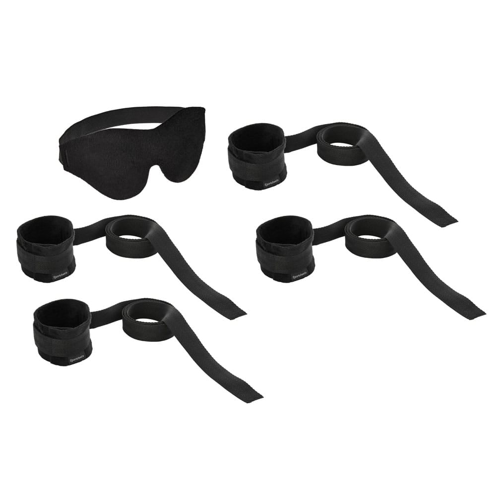 SPORTSHEETS Beginners Bondage Fantasy Kit - Black Restraint Kit