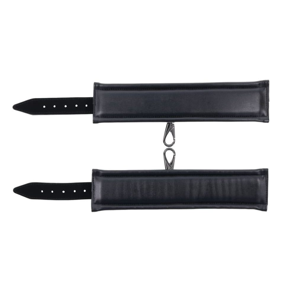 SPORTSHEETS Velvet Noir Handcuffs - Black Adjustable Cuff Restraints