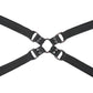 SPORTSHEETS Velvet Noir Adjustable Hog Tie & Cuff Set - Black Restraints