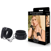 SPORTSHEETS Signature Midnight Muse Handcuffs - Black Adjustable Restraints
