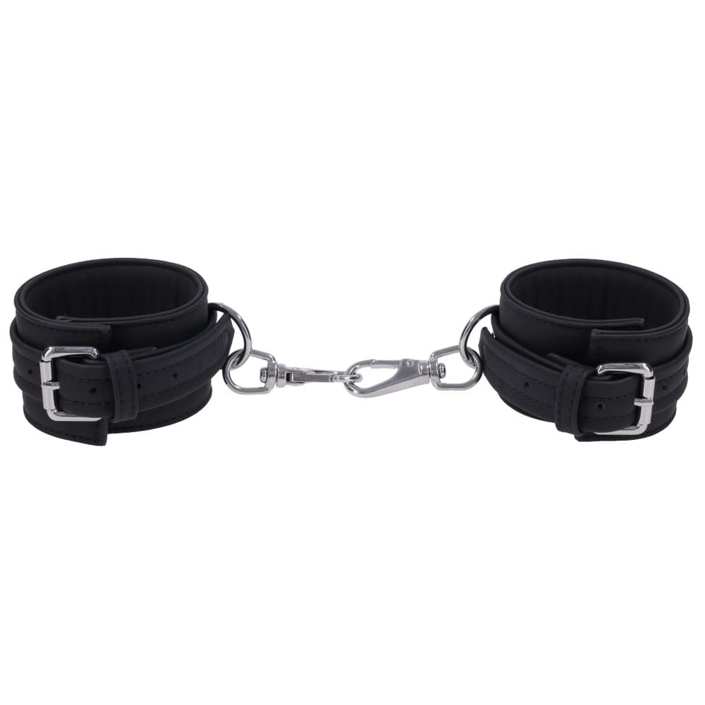 SPORTSHEETS Signature Midnight Muse Ankle Cuffs - Black Adjustable Leg Restraints
