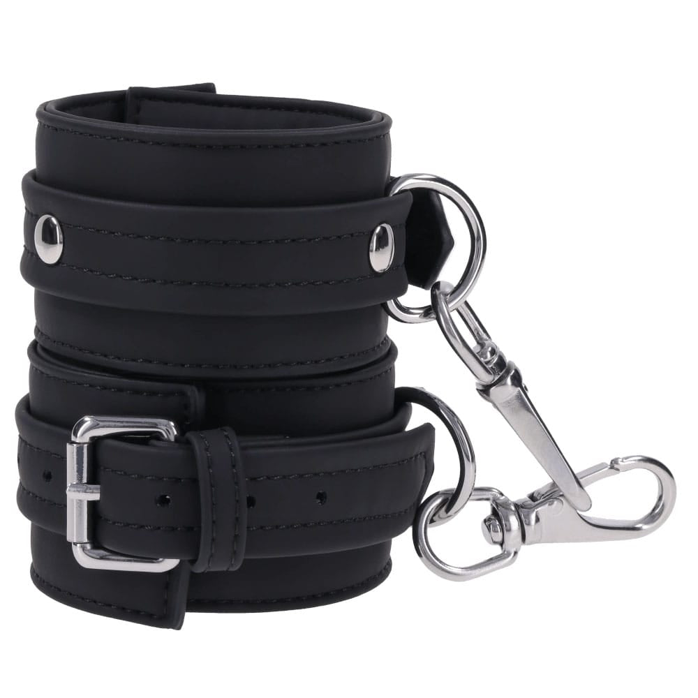 SPORTSHEETS Signature Midnight Muse Ankle Cuffs - Black Adjustable Leg Restraints