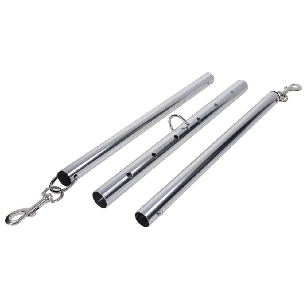 SPORTSHEETS Signature Adjustable Spreader Bar - Silver Metal Adjustable Spreader Bar (No Cuffs Included)
