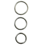 SPORTSHEETS Seamless Metal O-Ring 3 Pack - Metal Rings - Set of 3 Sizes