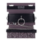 EDGE Collar & Leash - Black Neck Restraint with Heavy Duty Metal Leash