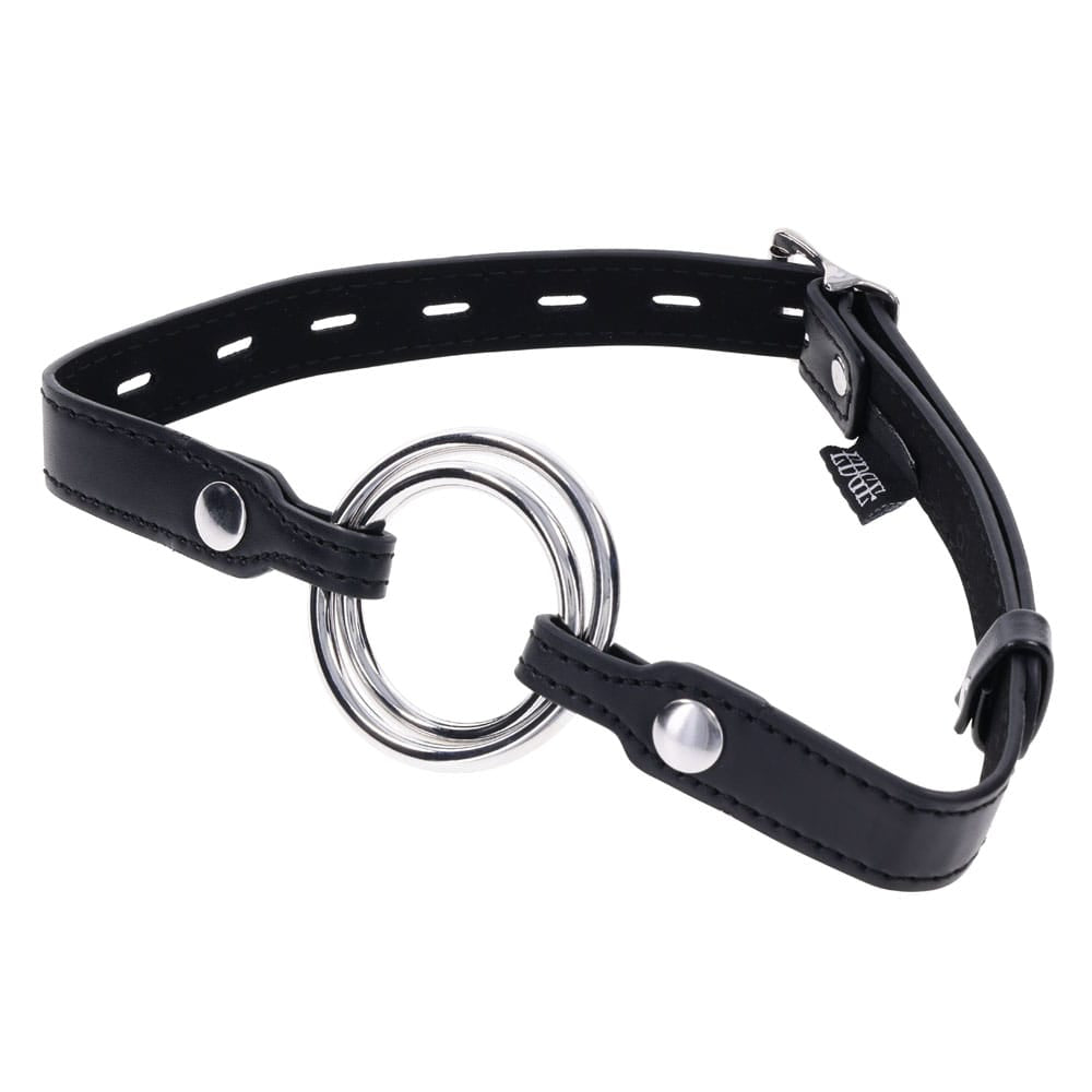 EDGE Interchangeable Ring Gag - Black Mouth Gag Restraint with 2 Interchangeable Pieces