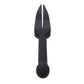 EDGE Silicone Tawse - Black Silicone Tawse Whip with Insertable Handle