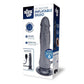 Size Up 7.5 Inch Inflatable Dildo with Balls - Black 20.3 cm Inflatable Dong