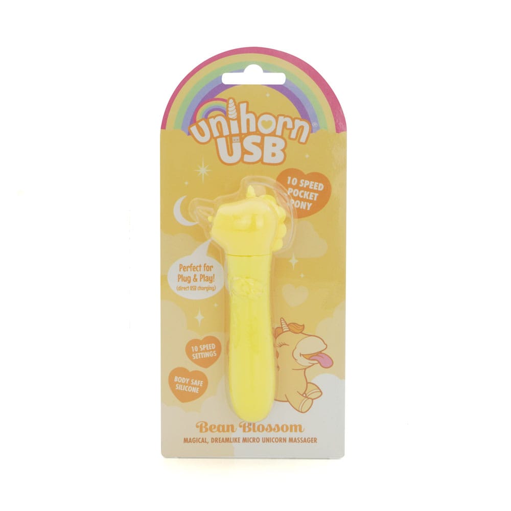 Unihorn - USB Bullet - Bean Blossom - Yellow USB Rechargeable Vibrating Bullet