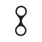 WhipSmart Silicone Handcuffs - Black - Black Restraint with Bonus Blindfold