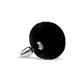 WhipSmart Furry Tales Black Bunny Tail - Metal 6.3 cm Butt Plug with Black Bunny Tail