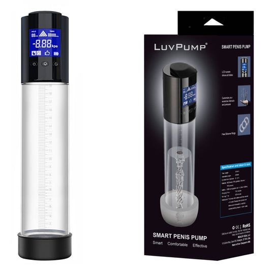 LuvPump Smart Penis Pump - Clear USB Rechargeable Automatic Penis Pump