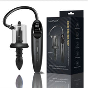 LuvPump RosCup Pro Smart Rosebud Pump - Black USB Rechargeable Anal Pump with Vibrating Probe