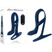 Zero Tolerance BIG TIME - Navy Blue USB Rechargeable Vibrating Penis Sleeve with Wireless Remote