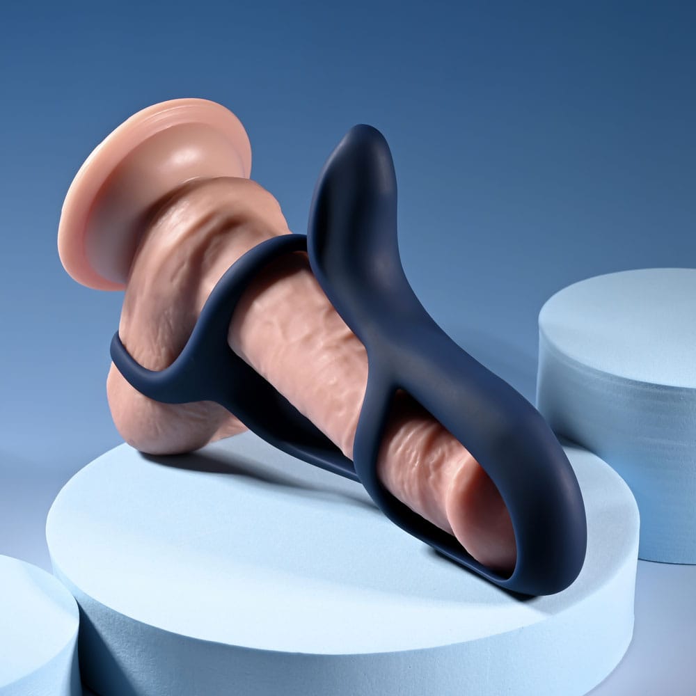 Zero Tolerance BIG TIME - Navy Blue USB Rechargeable Vibrating Penis Sleeve with Wireless Remote