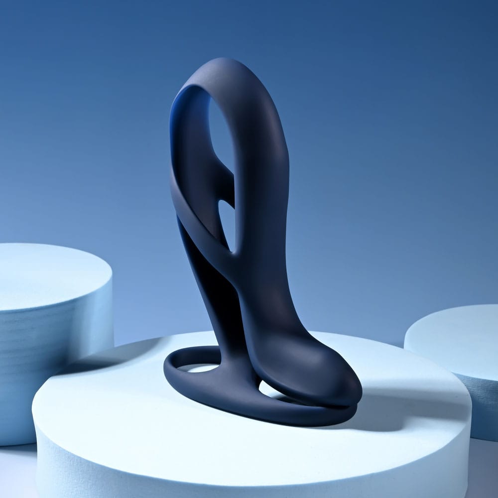 Zero Tolerance BIG TIME - Navy Blue USB Rechargeable Vibrating Penis Sleeve with Wireless Remote