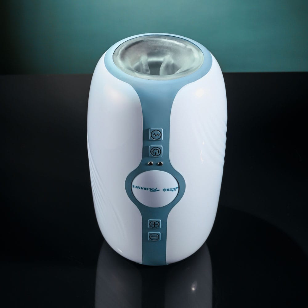 Zero Tolerance TOUCHDOWN - White 15 cm USB Rechargeable Vibrating & Tightening Stroker