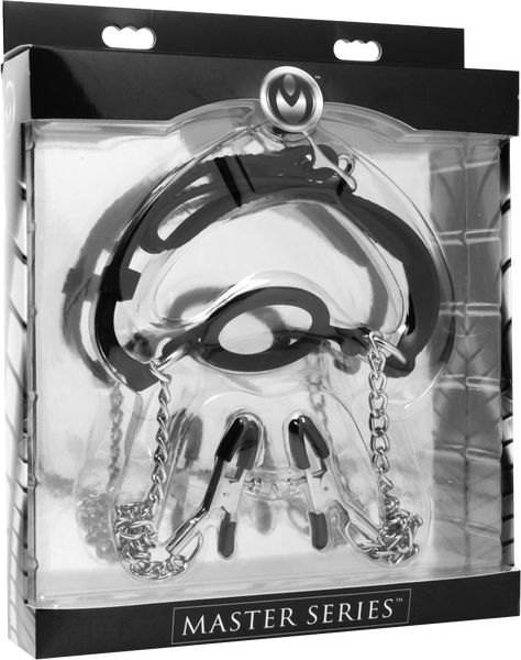 Mutiny Silicone O-Ring Gag With Nipple Clamps - Btantalized.com.au