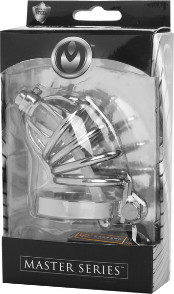 Stainless Steel Chastity Cage With Silicone Urethral Plug - Btantalized.com.au
