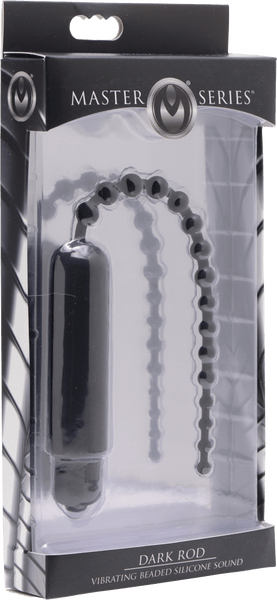 Dark Rod Vibrating Beaded Silicone Sound - Btantalized.com.au