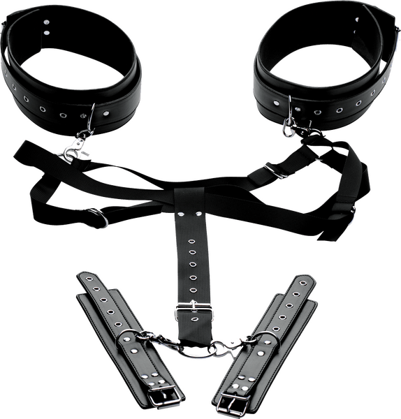 Acquire Easy Access Thigh Harness With Wrist Cuffs - Btantalized.com.au