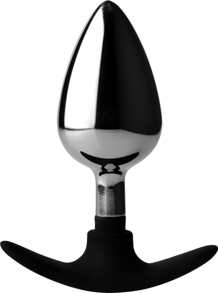 Dark Invader Metal And Silicone Anal Plug - Large - Btantalized.com.au