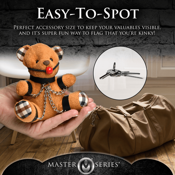 Gagged Teddy Bear Keychain - Btantalized.com.au