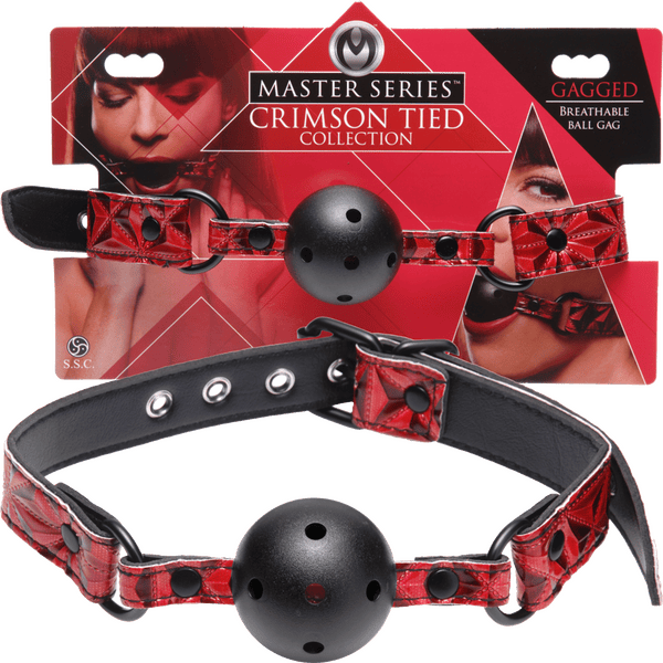 Crimson Tied Breathable Ball Gag - Btantalized.com.au