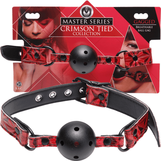 Crimson Tied Breathable Ball Gag - Btantalized.com.au