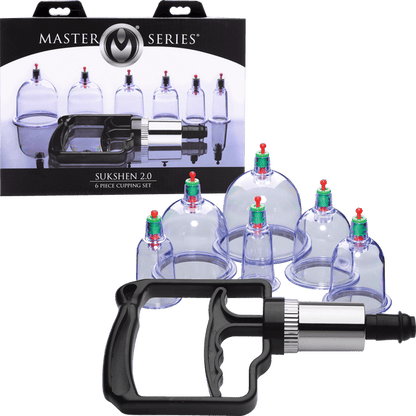 Sukshen 6 Piece Cupping Set With Acu-Points - Btantalized.com.au