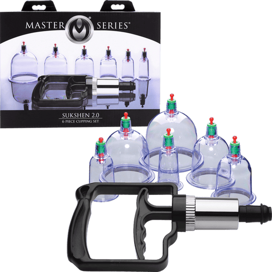 Sukshen 6 Piece Cupping Set With Acu-Points - Btantalized.com.au