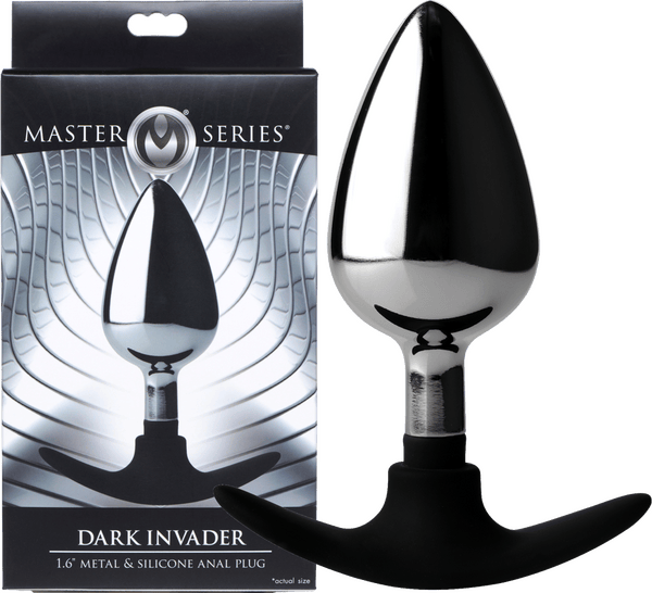 Dark Invader Metal And Silicone Anal Plug - Large - Btantalized.com.au