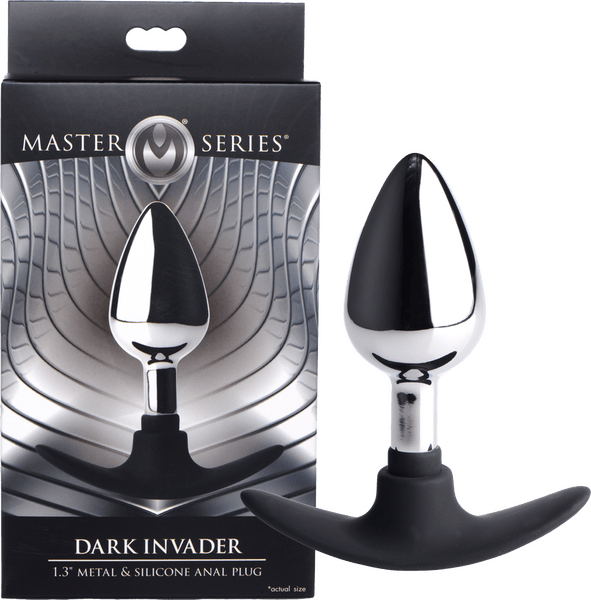 Dark Invader Metal And Silicone Anal Plug - Large - Btantalized.com.au