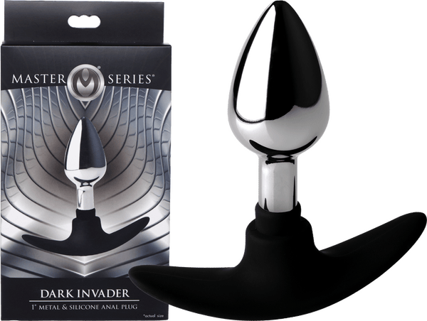 Dark Invader Metal And Silicone Anal Plug - Large - Btantalized.com.au