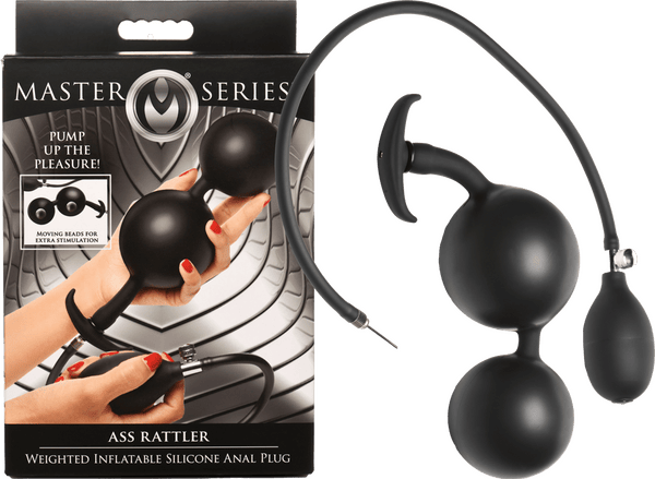 Ass Rattler Weighted Inflatable Silicone Anal Plug - Btantalized.com.au